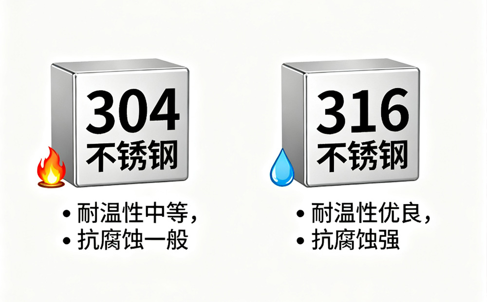 304對(duì)比316不銹鋼